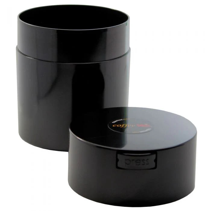 CoffeeVac - 250 gram voorraadbus speciaal voor koffie en thee zwart