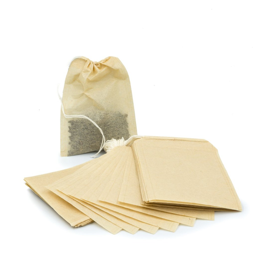 Papieren theefilters met trekkoord - 50 stuks